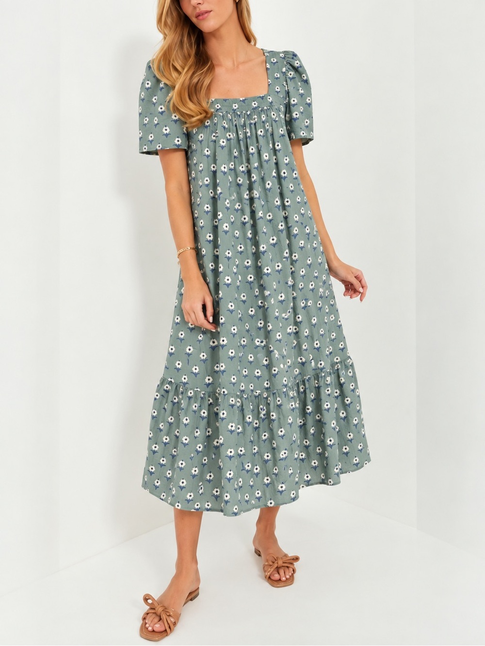 Ophelia & Indigo Floral Maxi Dress – Size XS